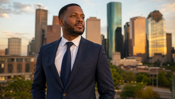 confident black lawyer