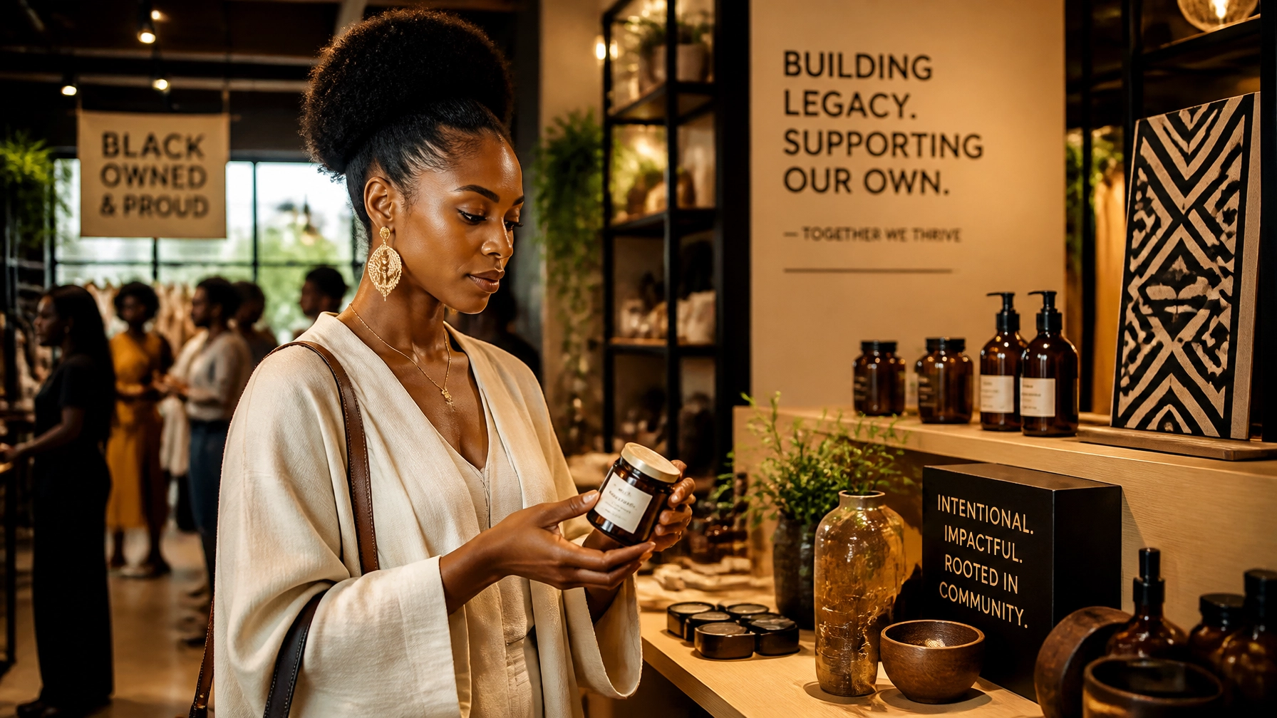 support black-owned business boutique shopper