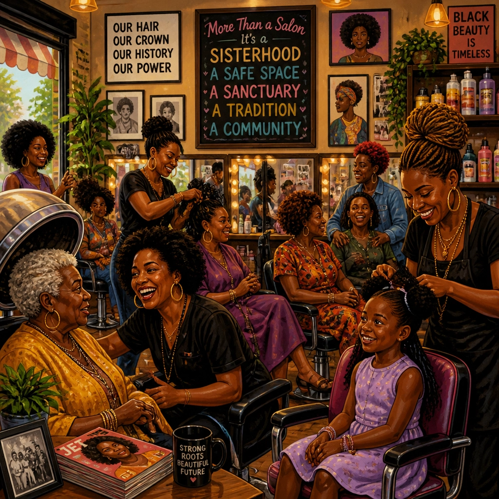 A Black hair salon as a soulful community hub