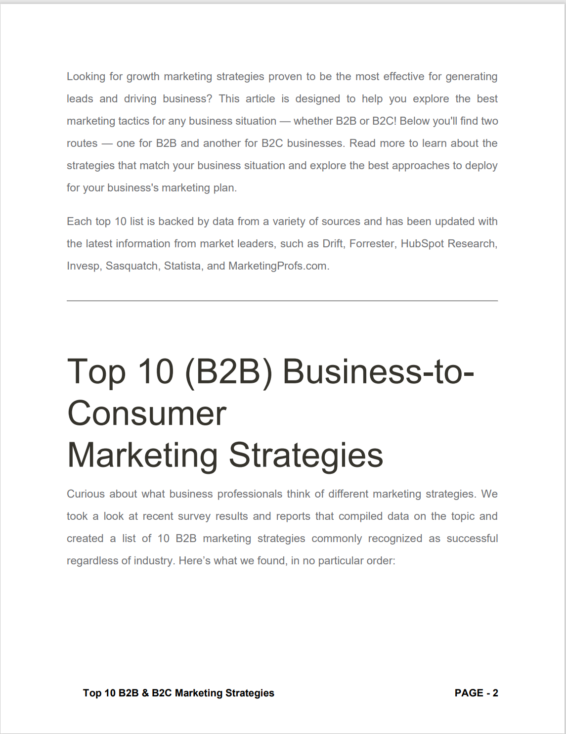 page2 Top 10 Marketing Strategies  | Support Black Owned