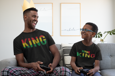t_shirt_mockup_of_father_and_son_playing_videogames_at_home_33108 Lex Pyerse Clothing - Support Black Owned