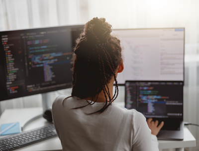 Owner of A-List Web Design and SEO Services working on a client's website.