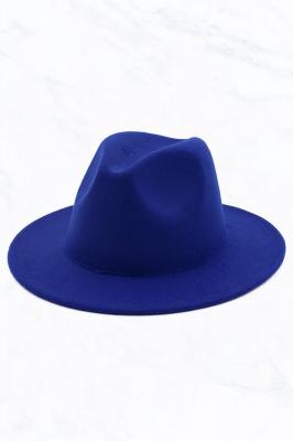 Retro Flat Big Brim Fedora Hat _ Vees Boutique