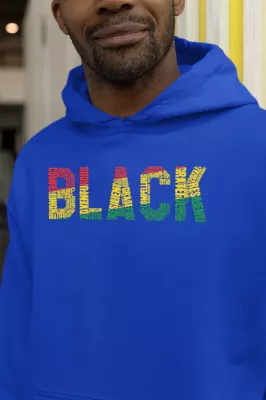closeup_mockup_of_a_man_wearing_a_gildan_hoodie_with_embroidered_elements_m33033 BLACK Word Cluster Hoodie - Support Black Owned