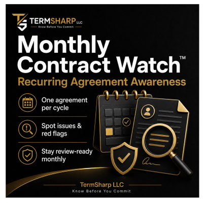Monthly Contract Watch™