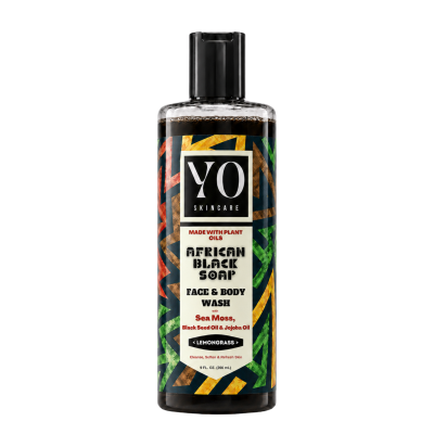 YO SKINCARE African Black Soap Face & Body Wash - Lemongrass