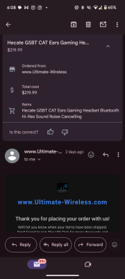 Details of the time of my order, however I also contacted support with questions minutes later. No response, nor automatic tracking reply.