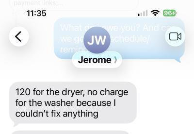 Text of what I owed him 
