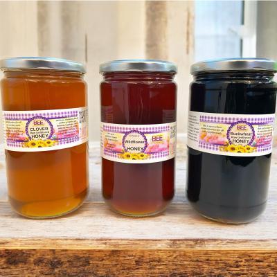 2Lbs Honey Trio - Clover, Wildflower and Buckwheat