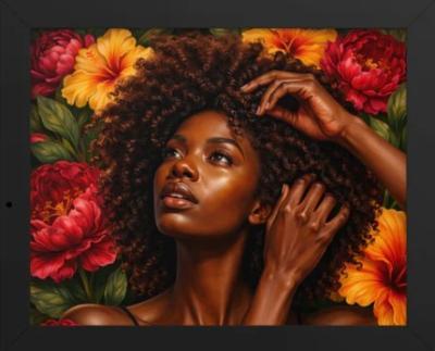 Vibrant Afrocentric wall art celebrating Black feminine beauty, confidence, culture, and personal expression.